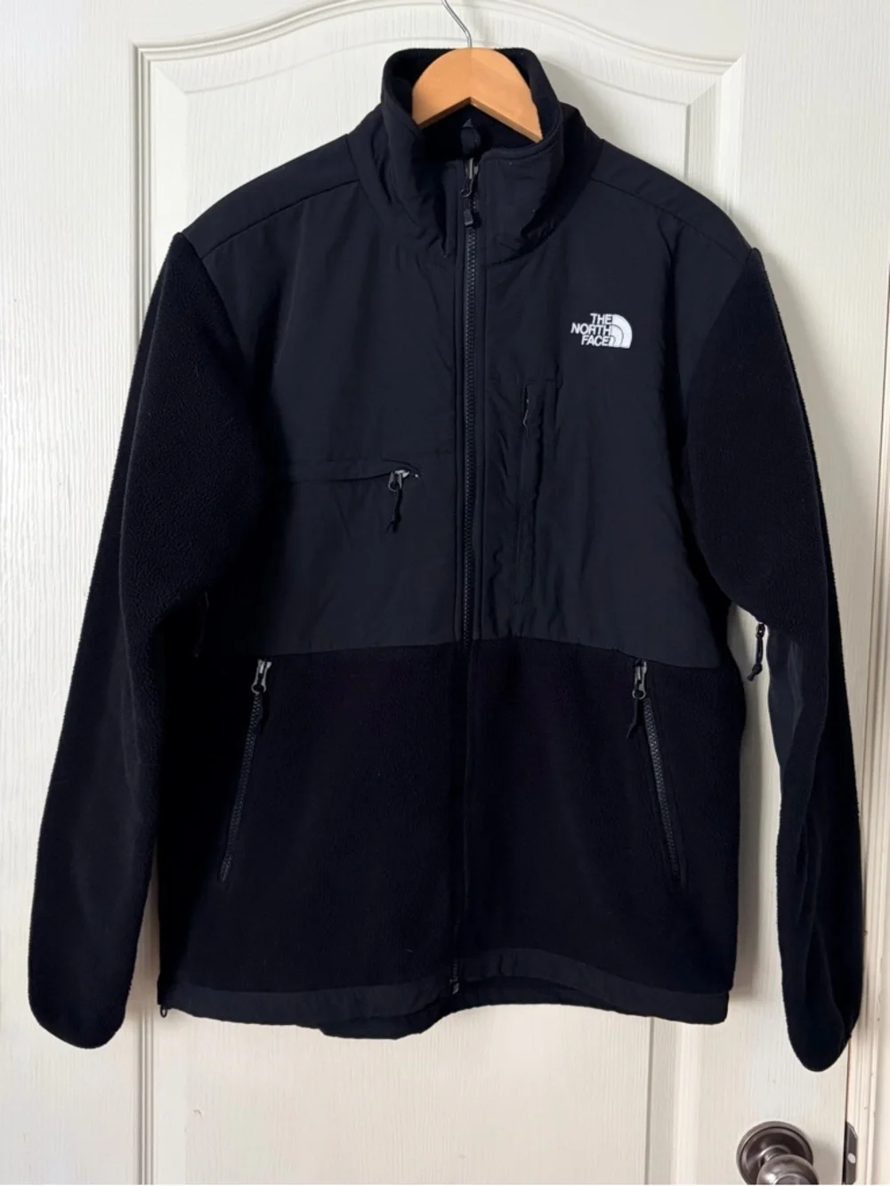 THE NORTH FACE black retro denali fleece two tone jacket mens, Medium